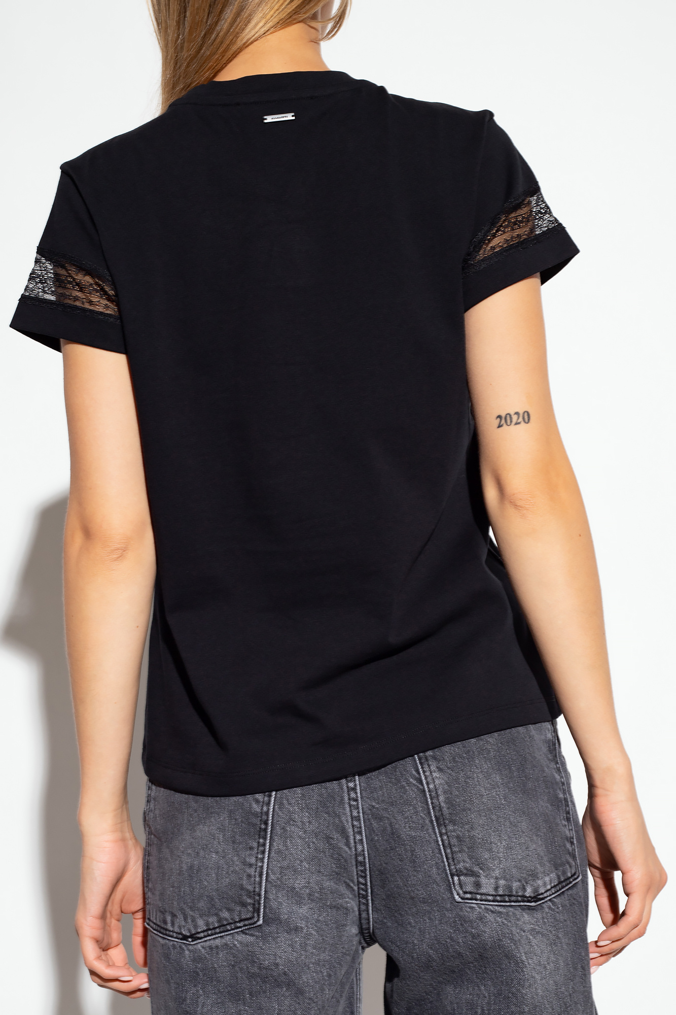 AllSaints 'Lina' lace-trimmed T-shirt | Women's Clothing | Vitkac